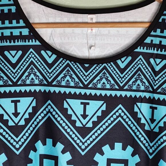 Rose Gal Mandala Aztec Ombre Print Tunic Mini Dress - Picture 5 of 8